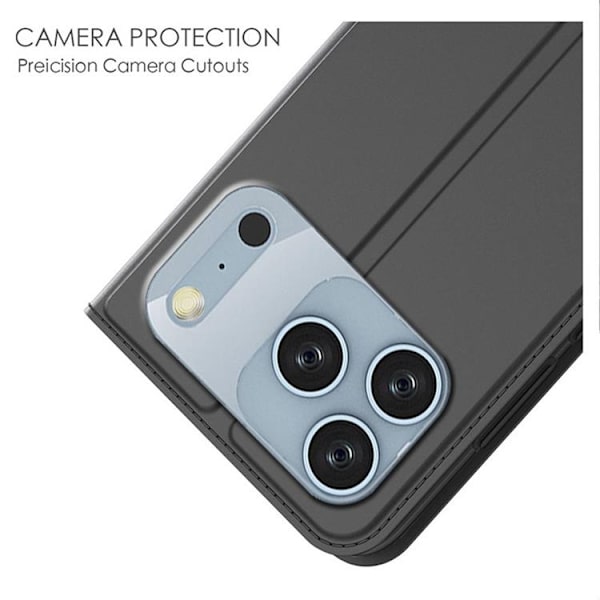 iPhone 17 Pro Plånboksfodral med Kickstand Svart