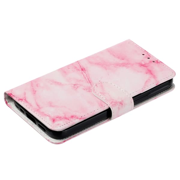 Sony Xperia 1 VII Konstläder Plånboksfodral Marble Painted - Rosa Rosa