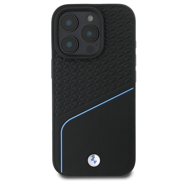 BMW telefontaske til iPhone 16 Pro Max MagSafe Textured Line - Sort Black