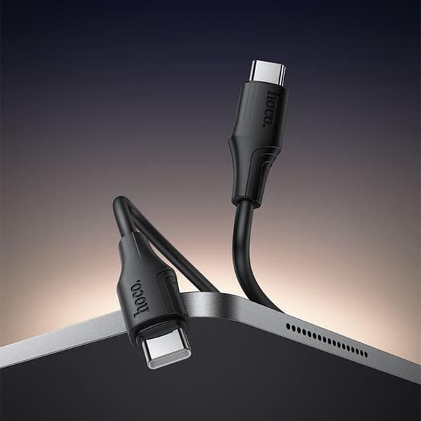 HOCO USB-C til USB-C 60W Kabel 1m 3A Silikone X124 - Sort Svart