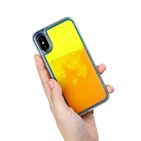Liquid Neon Sand cover til iPhone X - Orange Orange