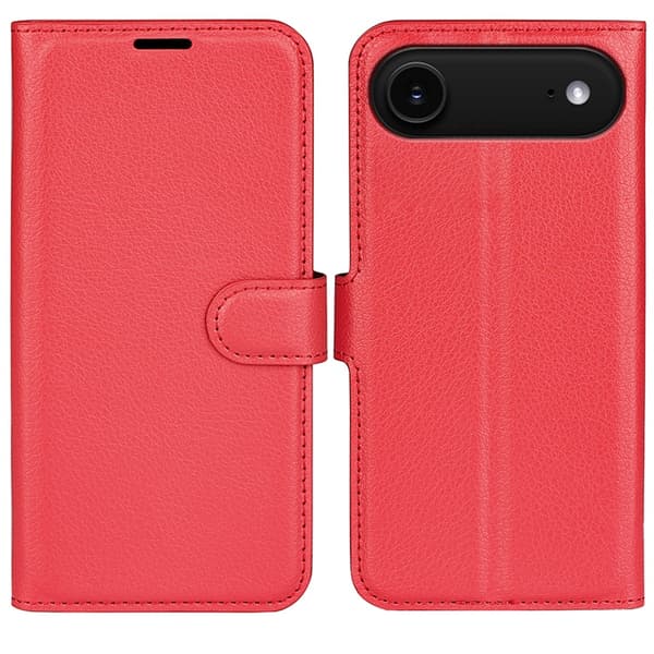 iPhone Air Plånboksfodral Litchi Texture läder - Röd Röd