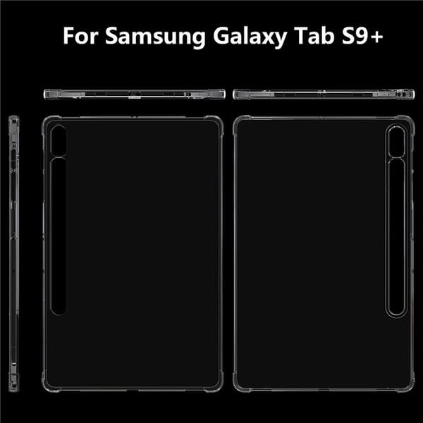 Galaxy Tab S9 Plus Cover TPU Stødsikkert - Gennemsigtigt