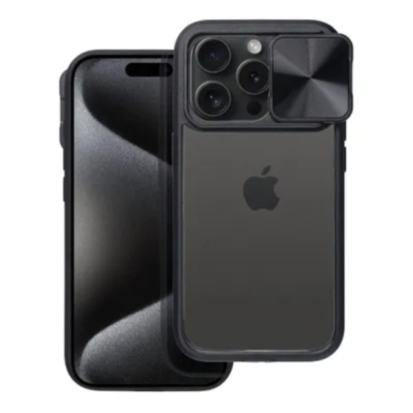 iPhone 14 Pro Mobile Cover Slider - musta