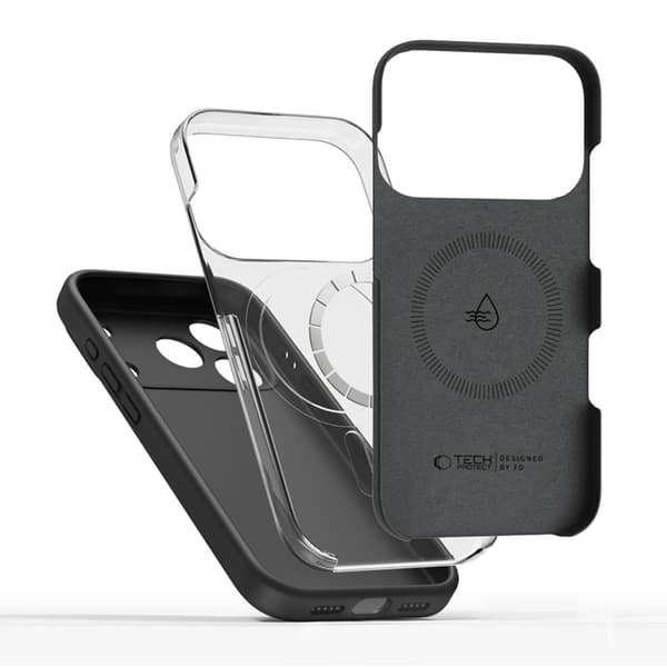 Tech-Protect iPhone 17 Pro Magsafe Silikone Telefontaske - Sort Svart