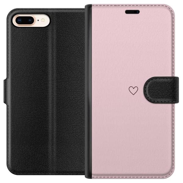 Plånboksfodral till Apple iPhone 8 Plus med Litet Hjärta