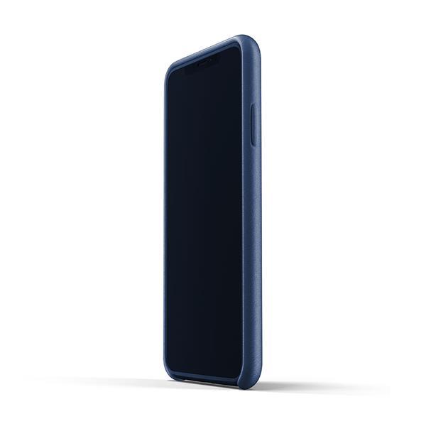 Mujjo täysnahkakotelo iPhone XS Maxille - sininen Blue