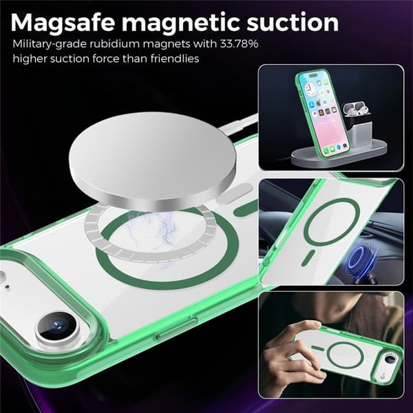 Mobilskal till iPhone Air MagSafe TPU+PC - Transparent Grön Grön
