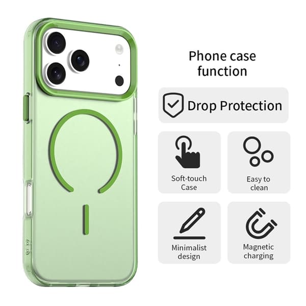 Mobilskal till iPhone 17 Pro MagSafe C-shaped Candy Color - Grön Grön