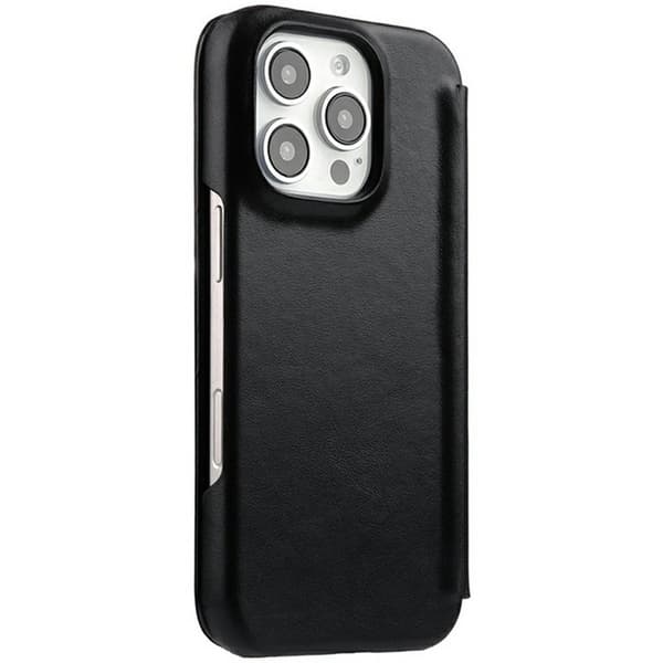 MELKCO Mobilskal till iPhone 16 Pro Max Äkta Läder Svart