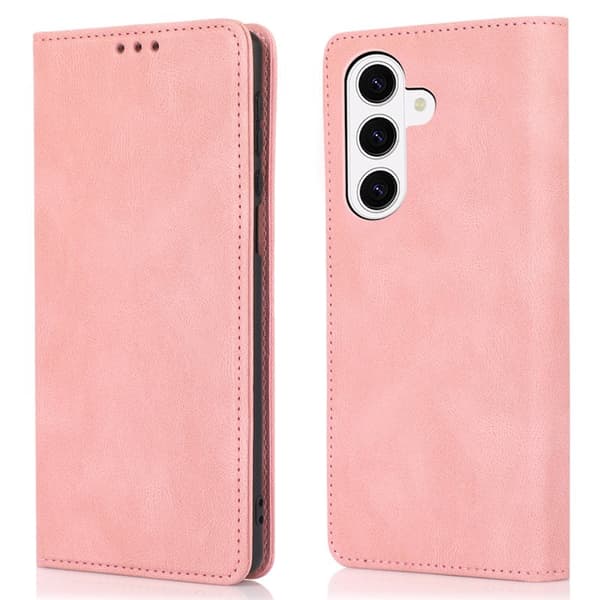 Plånboksfodral för Samsung Galaxy S26 Magnetiskt Konstläder - Roséguld