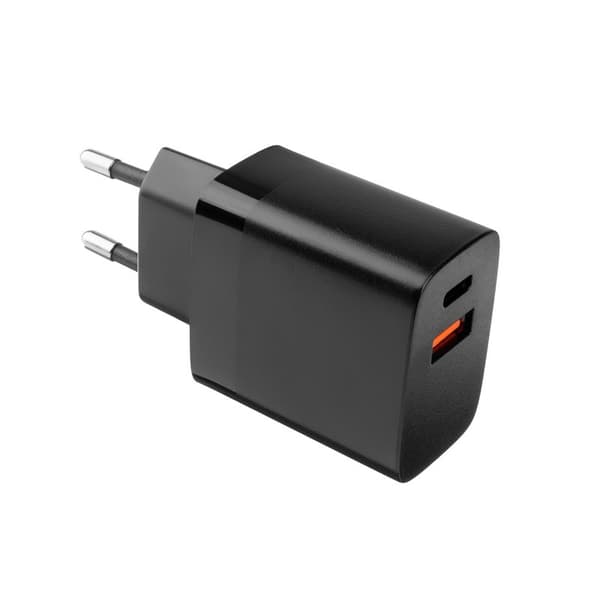 FIXED Hemladdare 2xUSB-A 17W Black