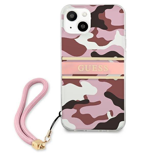 Guess Camo Strap Collection Cover iPhone 13 - Rosa Pink