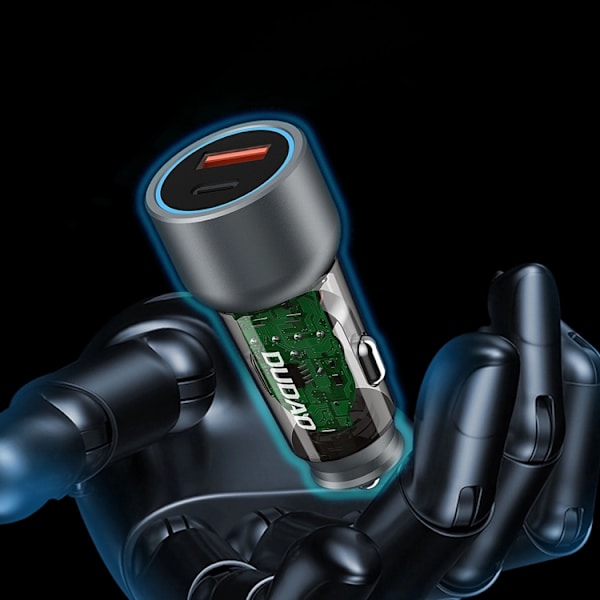 Dudao Billaddare 30W USB-C USB-A - Grå Grå