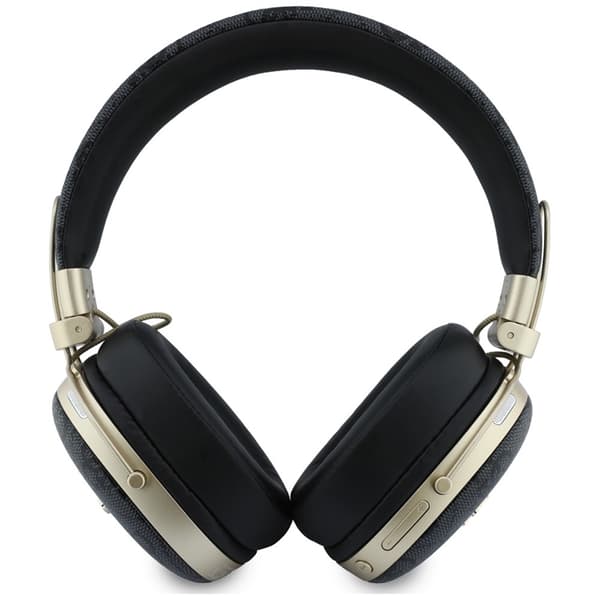 Guess On-Ear Hörlurar Bluetooth ENC Metal 4G Script Logo - Svart