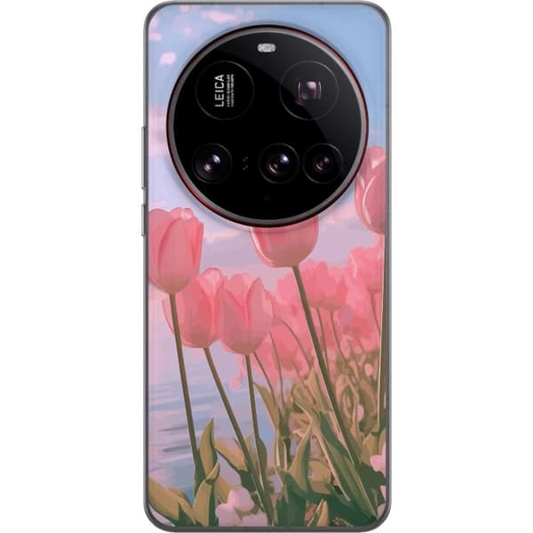 Taske til Xiaomi 15 Ultra med lyserøde tulipaner