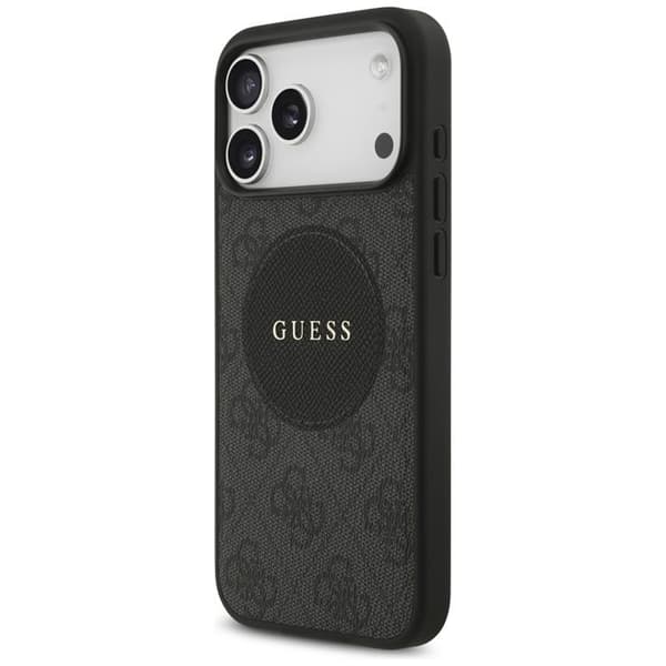 Guess telefontaske til iPhone 17 Pro Max MagSafe 4G Circle Classic Logo - Sort Svart