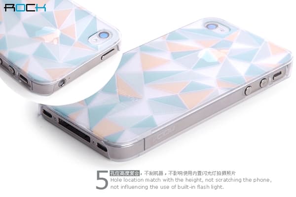 Rock Azure stone cover til iPhone 4  + Skærmbeskytter Mönster