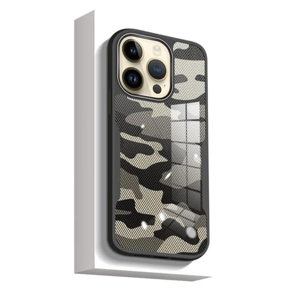 Rzants iPhone 14 Pro Cover Camouflage - Sort Svart
