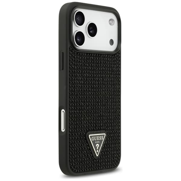 Guess Mobilskal till iPhone 17 Pro Rhinestone Triangle Logo - Svart
