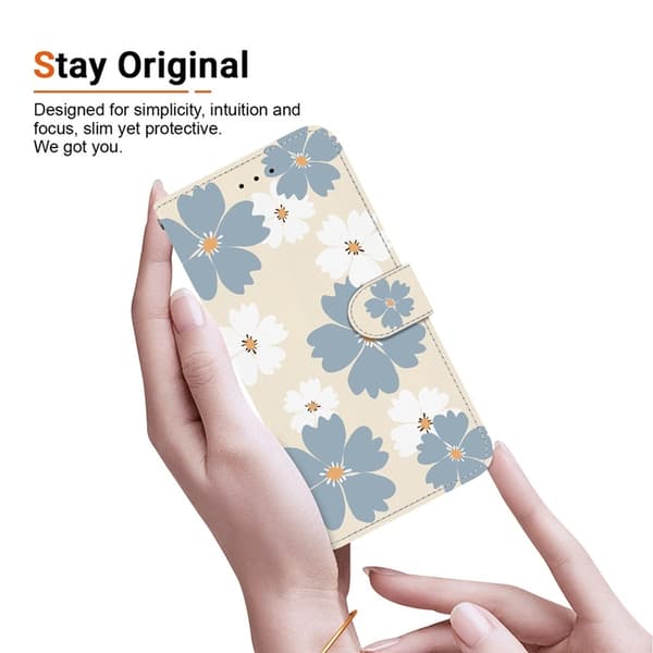 Sony Xperia 1 VII Konstläder Plånboksfodral Pattern Printing - Daisy Blå