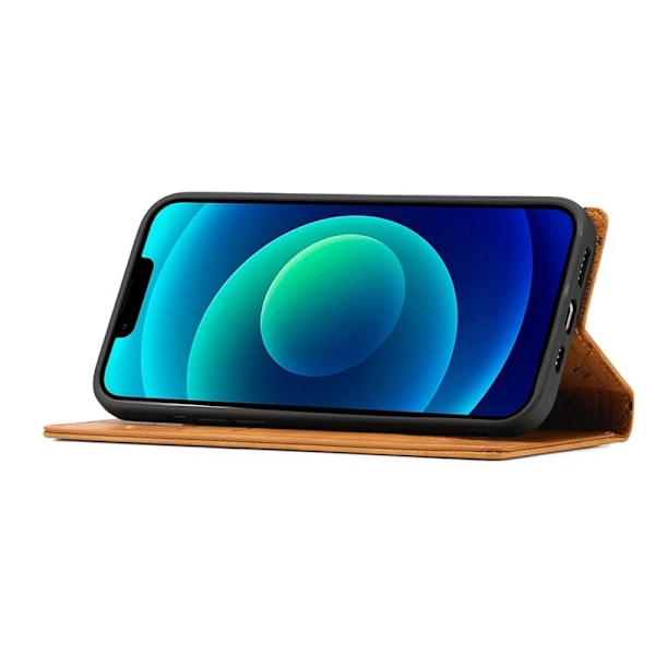 LC.IMEEKE iPhone 14 Plus Plånboksfodral Konstläder - Brun