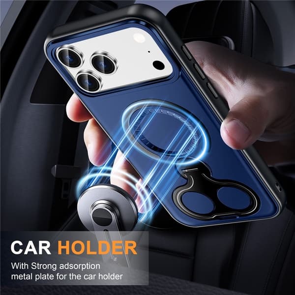 Mobilskal till iPhone 17 Pro Max MagSafe Dual Hole Kickstand - Blå Blå