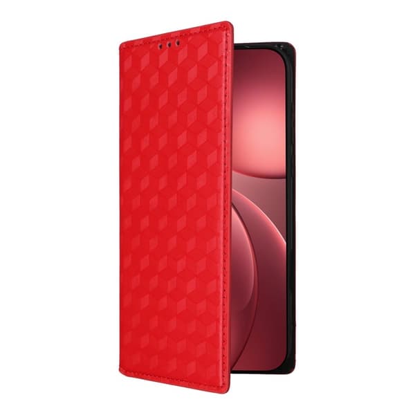 Oppo Find X9 Pro 5G Kortfack Plånboksfodral Konstläder - Röd
