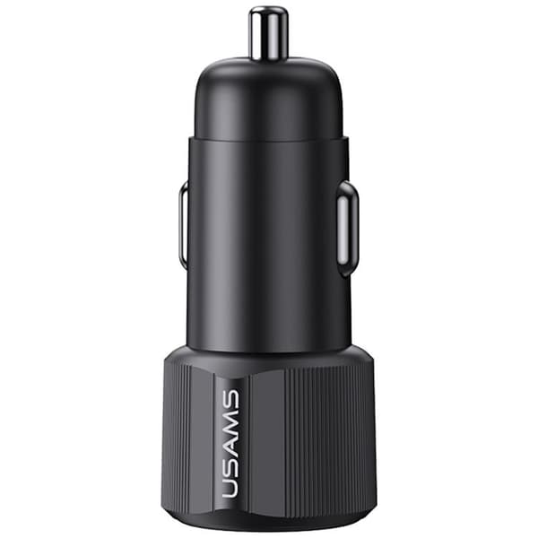 USAMS Billaddare 60W 1xUSB-A 1xUSB-C YT - Svart Svart
