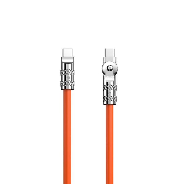 Dudao-kaapelit USB-C–USB-C (1 m) kulmikas - oranssi