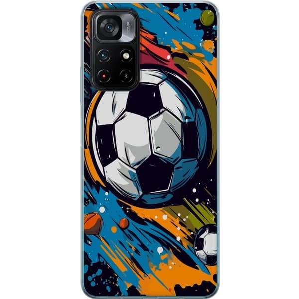 Mobilcover til Xiaomi Poco M4 Pro 5G med Fodbolde