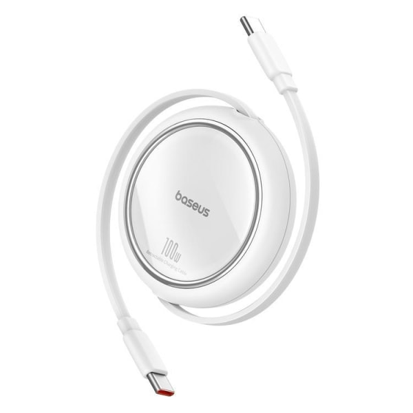 Baseus Retractable Free2Draw Mini USB-C - USB-C 100W 1m - Vit