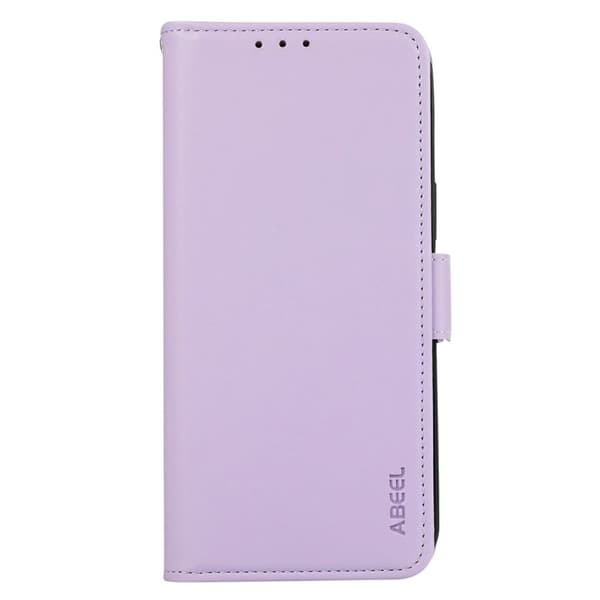 ABEEL iPhone 15 Plus Plånboksfodral med Purse RFID-Skydd Konstläder Flip - Lila