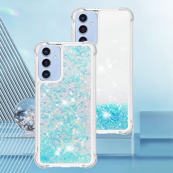 Mobilskal till Galaxy A17/A26 Glitter Quicksand TPU - Blå Blå