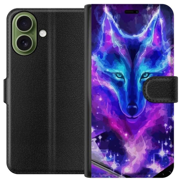 Plånboksfodral till Apple iPhone 17 med Neon Varg