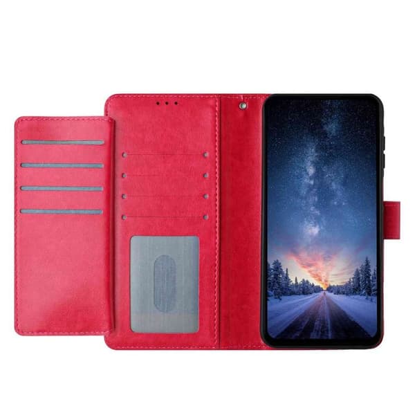 Samsung Galaxy S26 Pro Plånboksfodral Konstläder Folio Ställ - Rosa