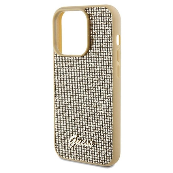 Guess iPhone 14 Pro Mobilskal Disco Script Metal - Guld
