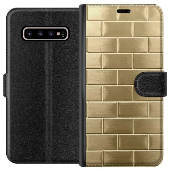 Pung Taske til Samsung Galaxy S10+ med gyldne klodser