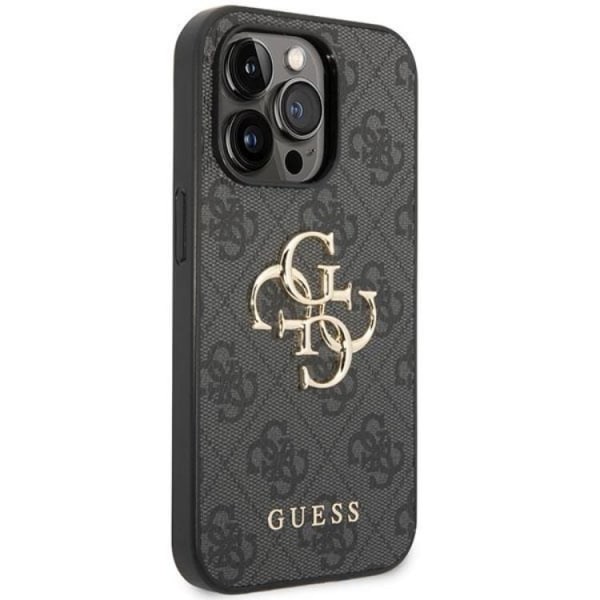 Guess iPhone 15 Pro -puhelinkuori 4G Big Metal Logo - Harmaa