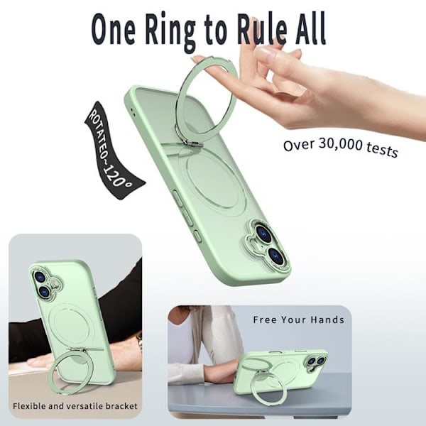 Mobilskal till iPhone 17 MagSafe Rotating Kickstand Grön