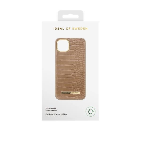 iDeal of Sweden iPhone 15 Plus Mobilskal Atelier - Neo Noir Croco Svart