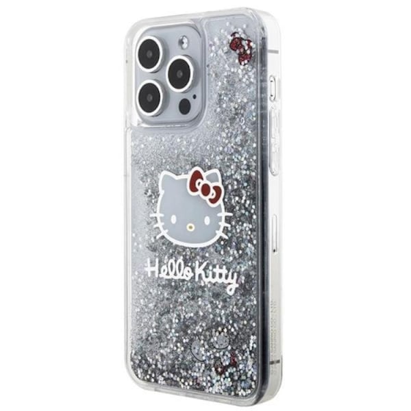 Hello Kitty iPhone 15 Pro Max Mobilskal Liquid Glitter Charms