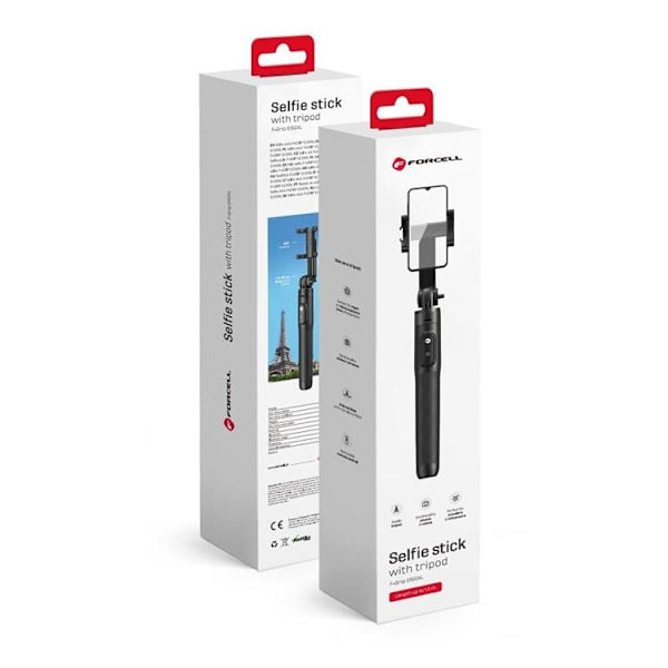 Forcell  Selfie Stick Tripod Bluetooth F-Grip - Svart Svart