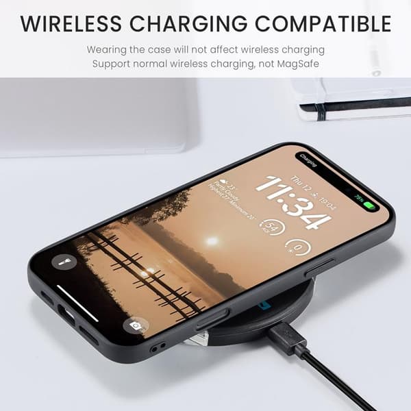 JEEHOOD iPhone 17 Pro Max Mobilskal KonstLäder Plast - Brun Brun