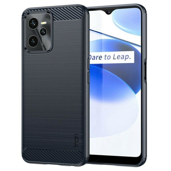 Realme Realme C35 Cover Forcell Carbon pehmeä muovi - musta