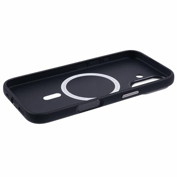 X-LEVEL Mobilskal till iPhone 16 MagSafe PU Läder Hård PC Svart