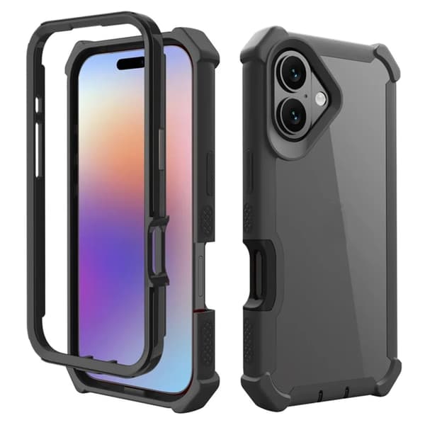 Mobilskal till iPhone 17 TPU + PC Shockproof - Svart Svart