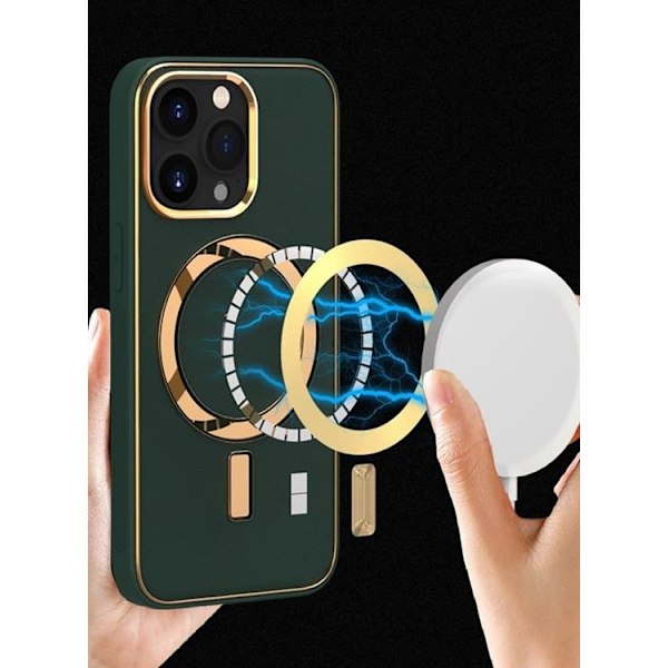 BOOM iPhone 13 Pro Skal Magsafe Läder - Peak Blå