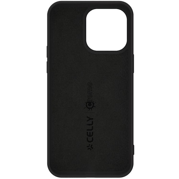Celly iPhone 15 Pro Mobilskal Cromo Soft Rubber - Sort Black