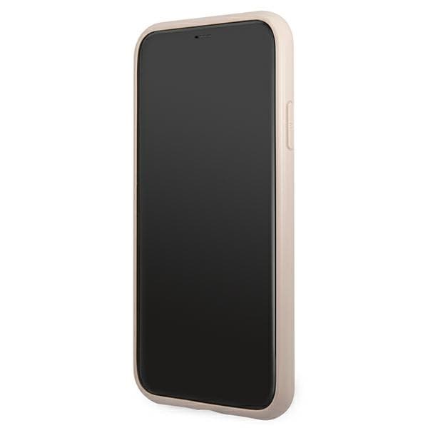 Guess Telefontaske til iPhone 11 Pink MagSafe 4G Metal Logo - Guld